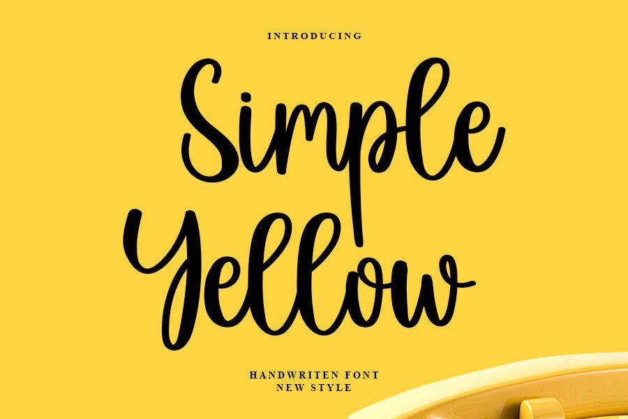 Пример шрифта Simple Yellow #1