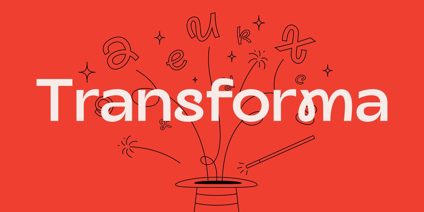 Пример шрифта Transforma #1