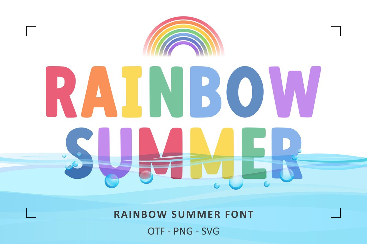 Пример шрифта Rainbow Summer #1