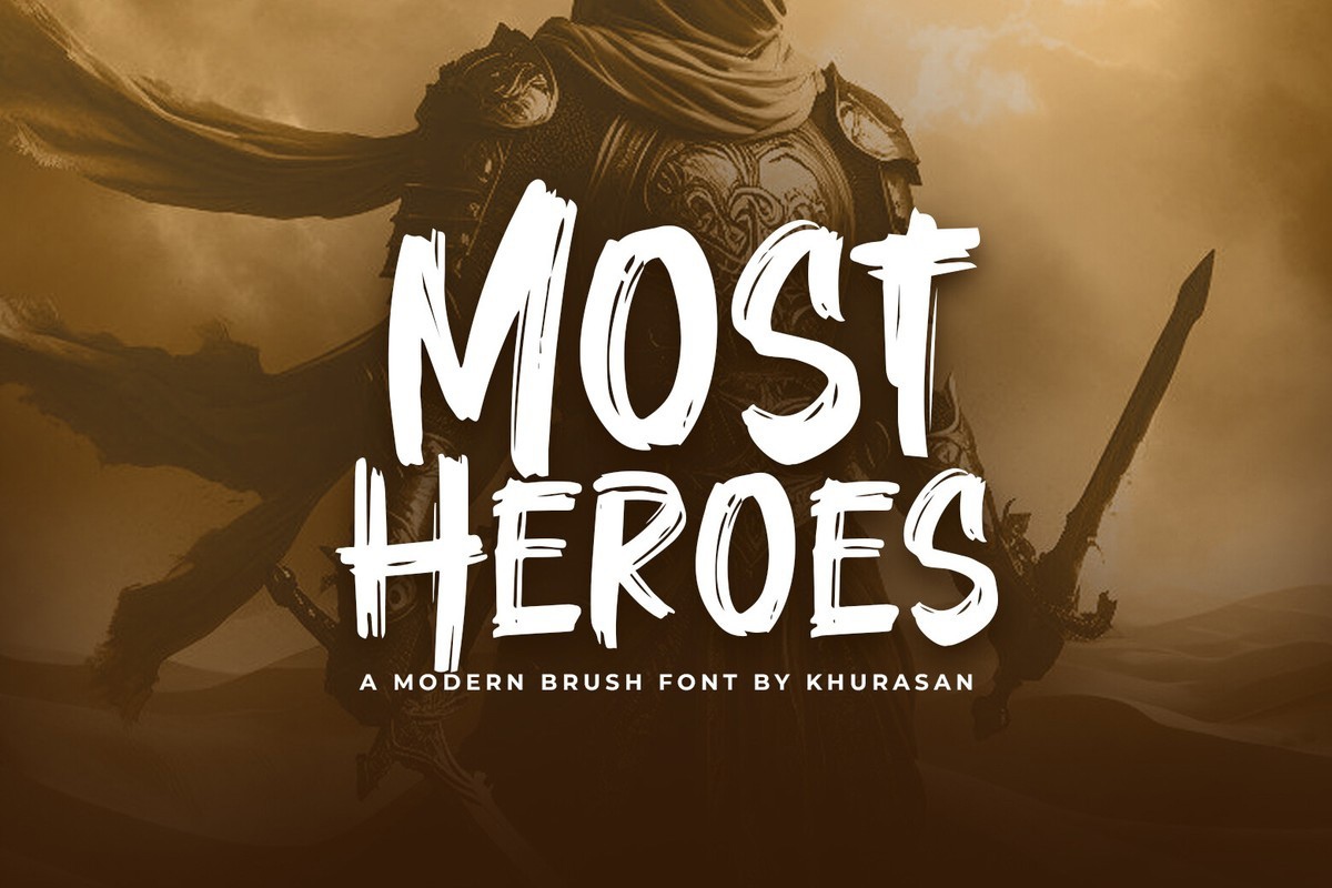 Пример шрифта Most Heroes #1
