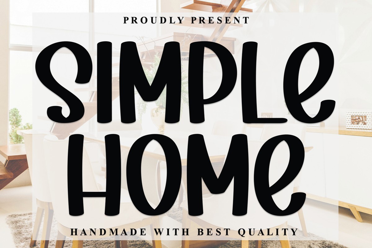 Пример шрифта Simple Home #1