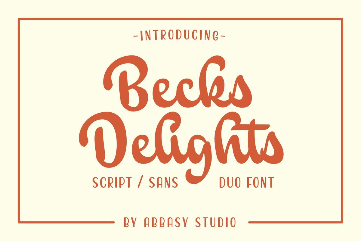 Пример шрифта Becks Delights #1