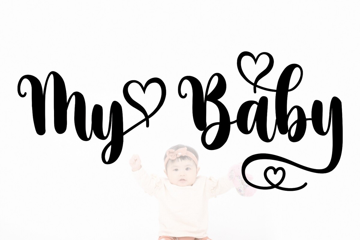 Пример шрифта My Baby #1