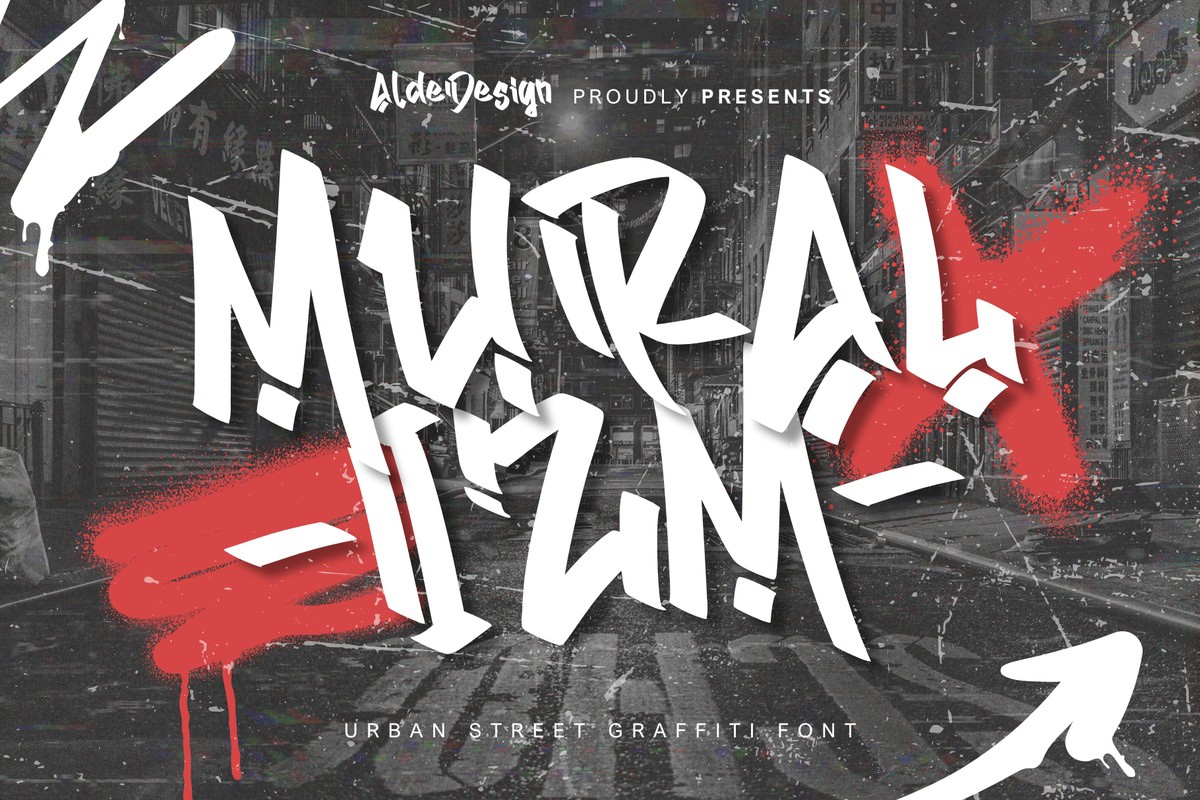 Пример шрифта Muralizm #1