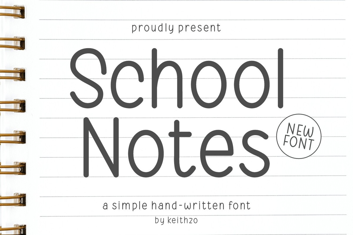 Пример шрифта School Notes #1