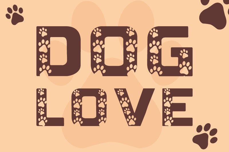 Пример шрифта Dog Love #1