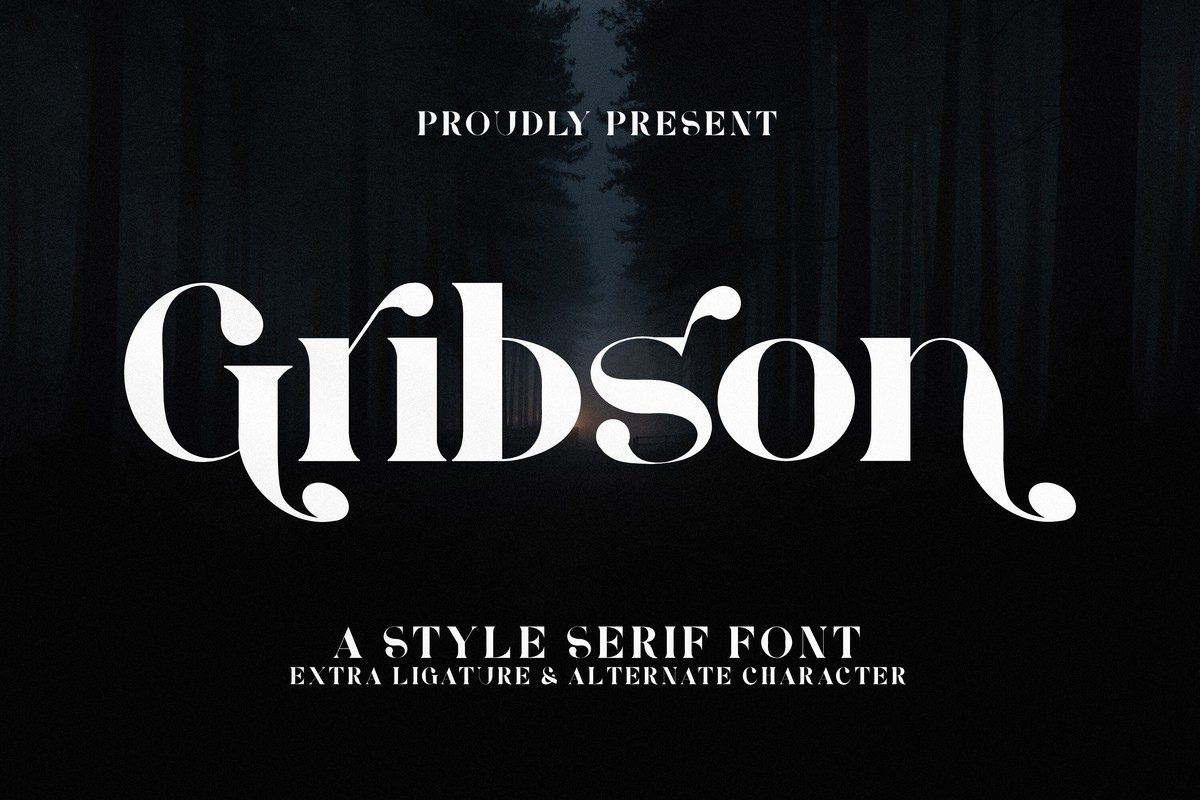 Пример шрифта Gribson #1