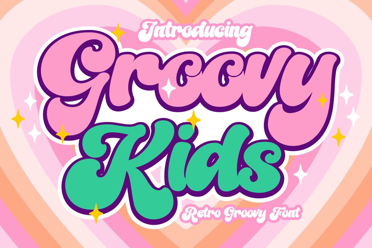 Пример шрифта Groovy Kids #1