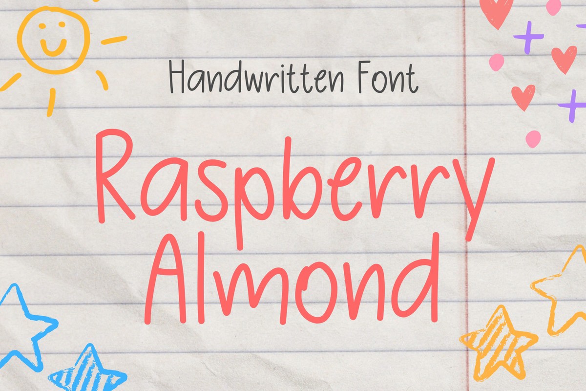 Пример шрифта Raspberry Almond #1