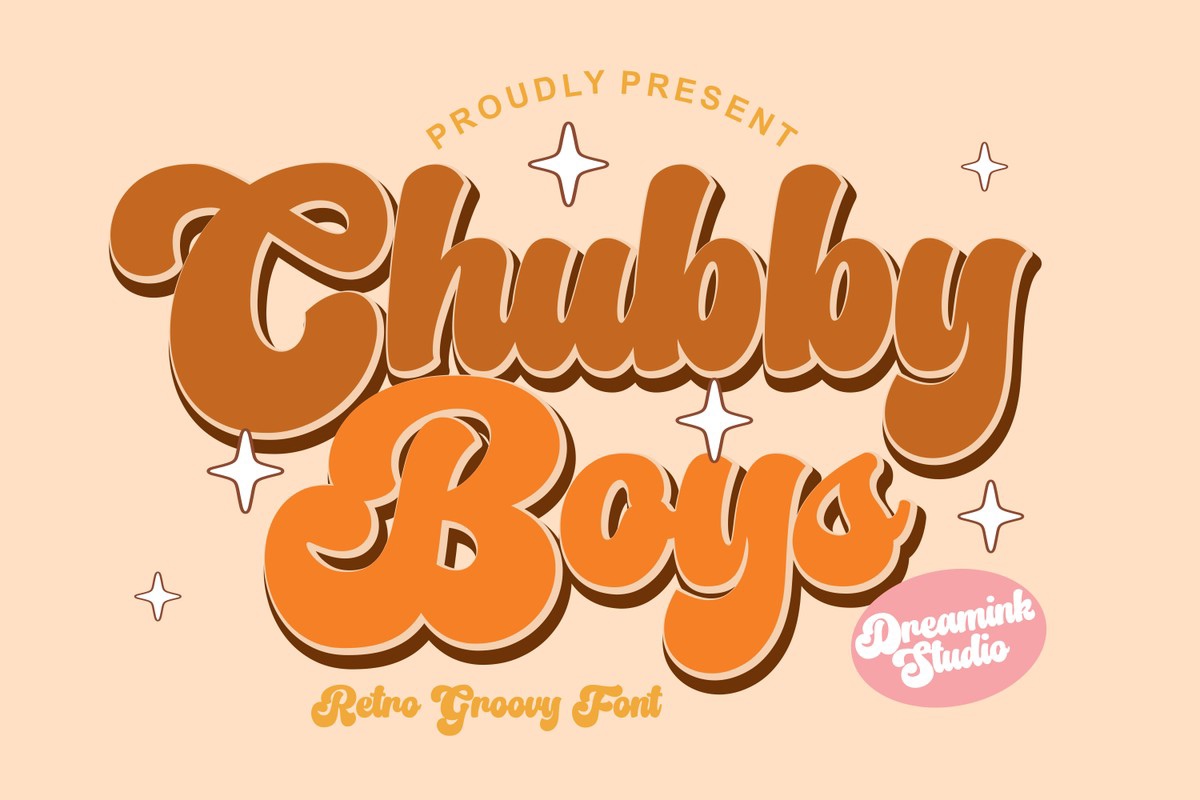 Пример шрифта Chubby Boys #1