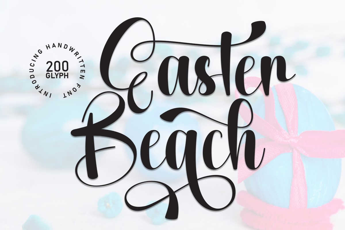 Пример шрифта Easter Beach #1