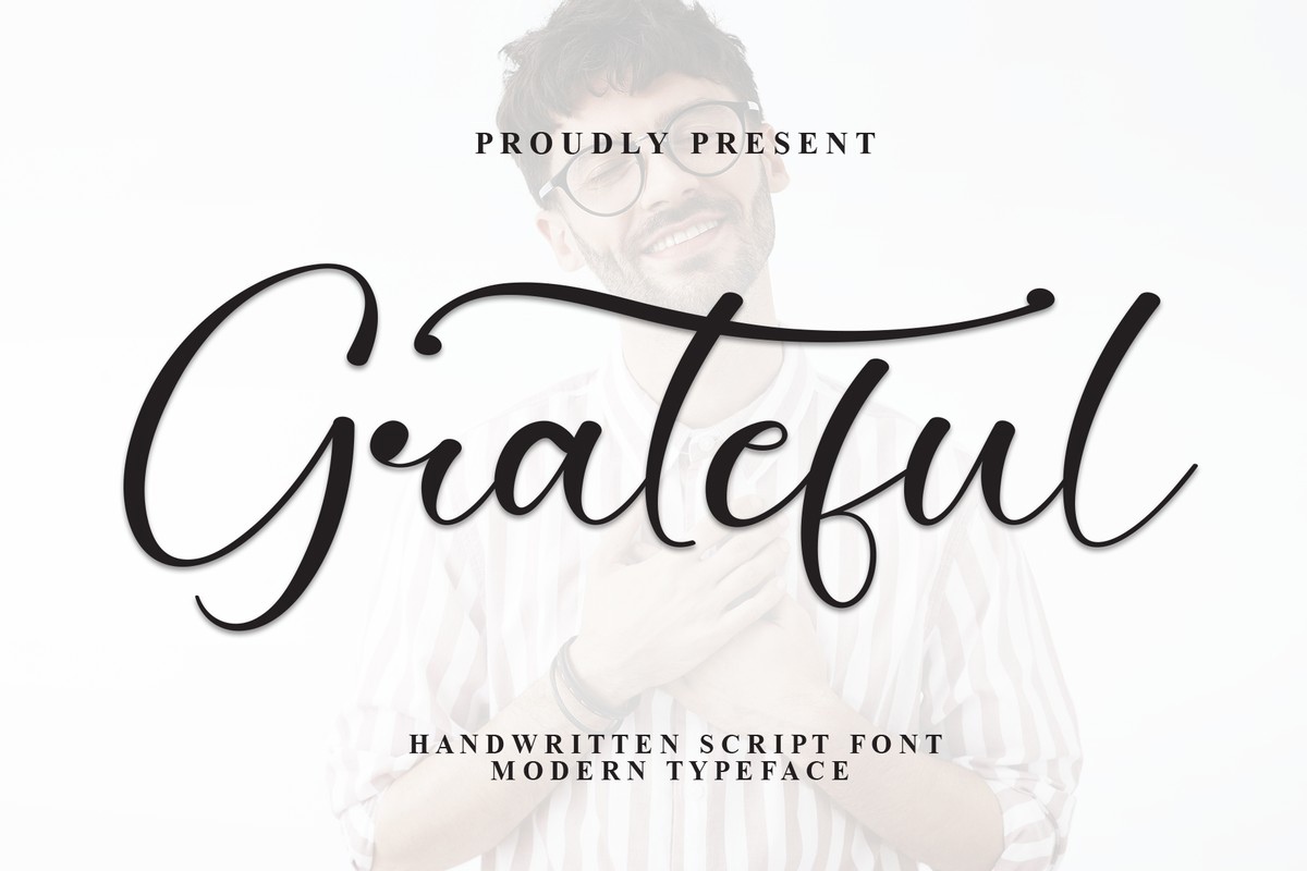 Пример шрифта Grateful #1