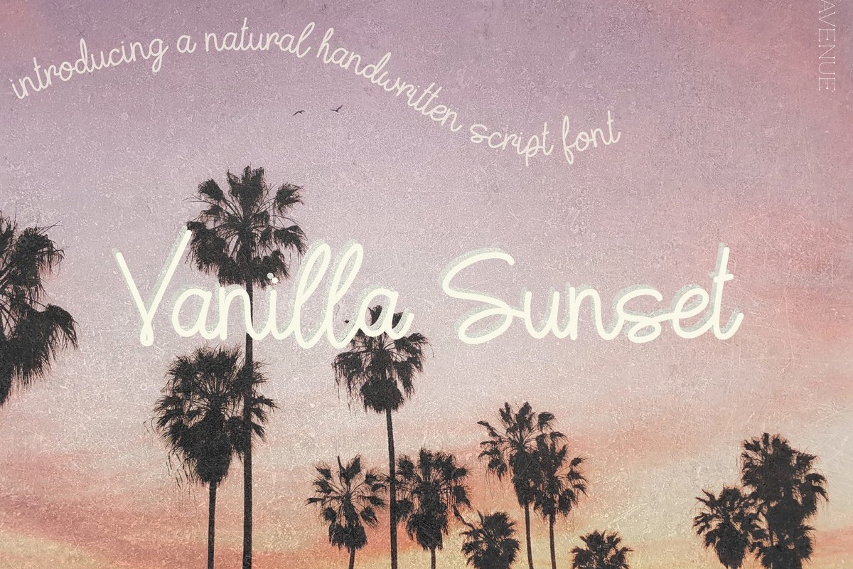Пример шрифта Vanilla Sunset #1