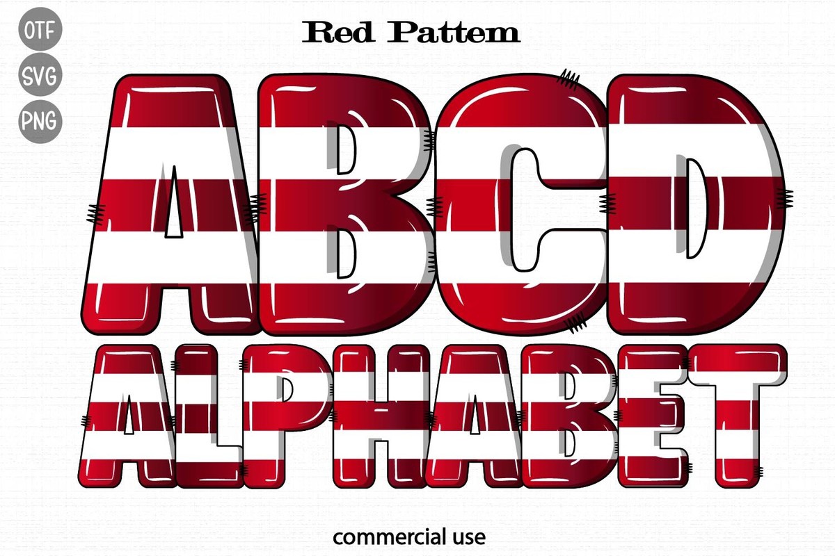 Пример шрифта Red Pattern #1