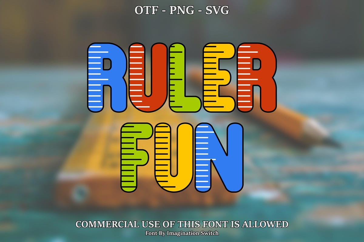 Пример шрифта Ruler Fun #1