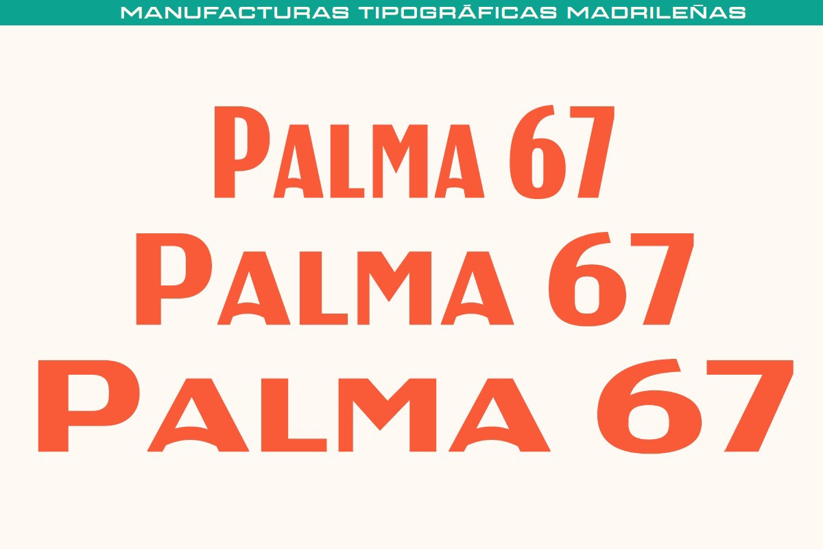 Пример шрифта MTM Palma 67 #1