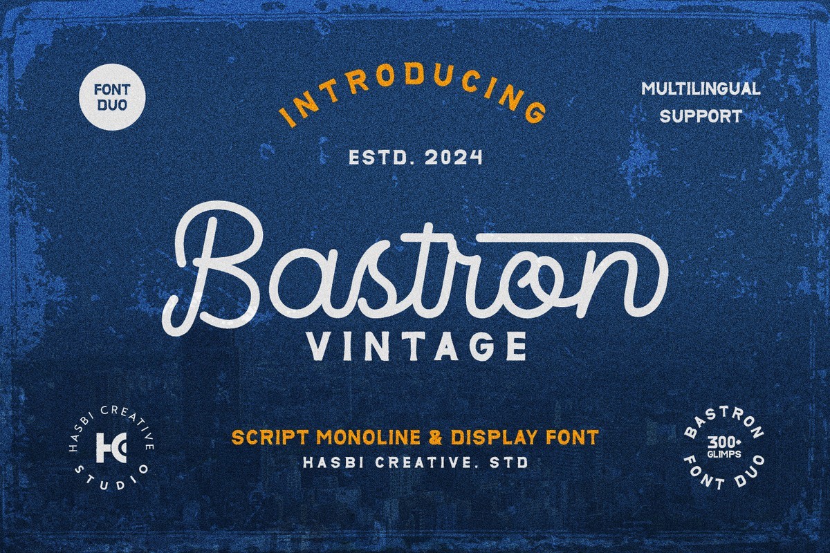 Пример шрифта Bastron Vintage #1