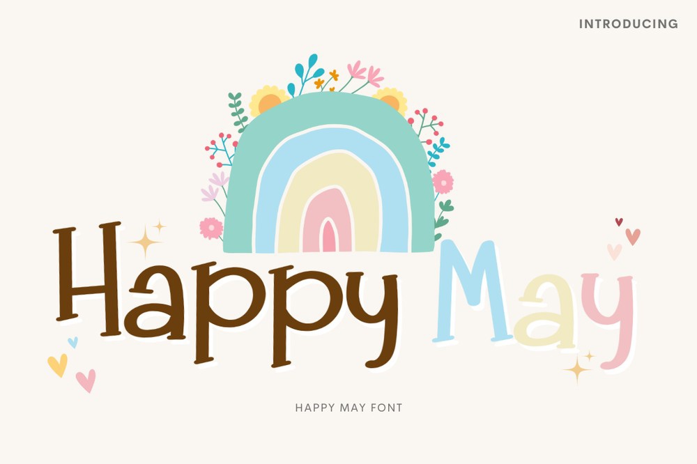 Пример шрифта Happy May #1