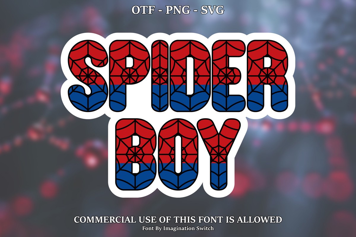 Пример шрифта Spider Boy #1