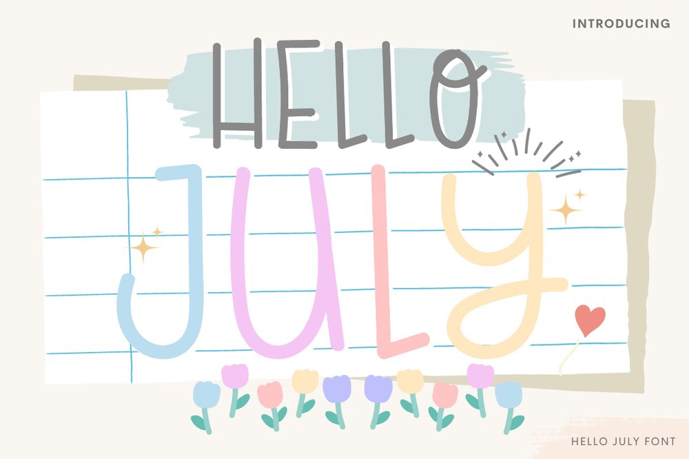 Пример шрифта Hello July #1