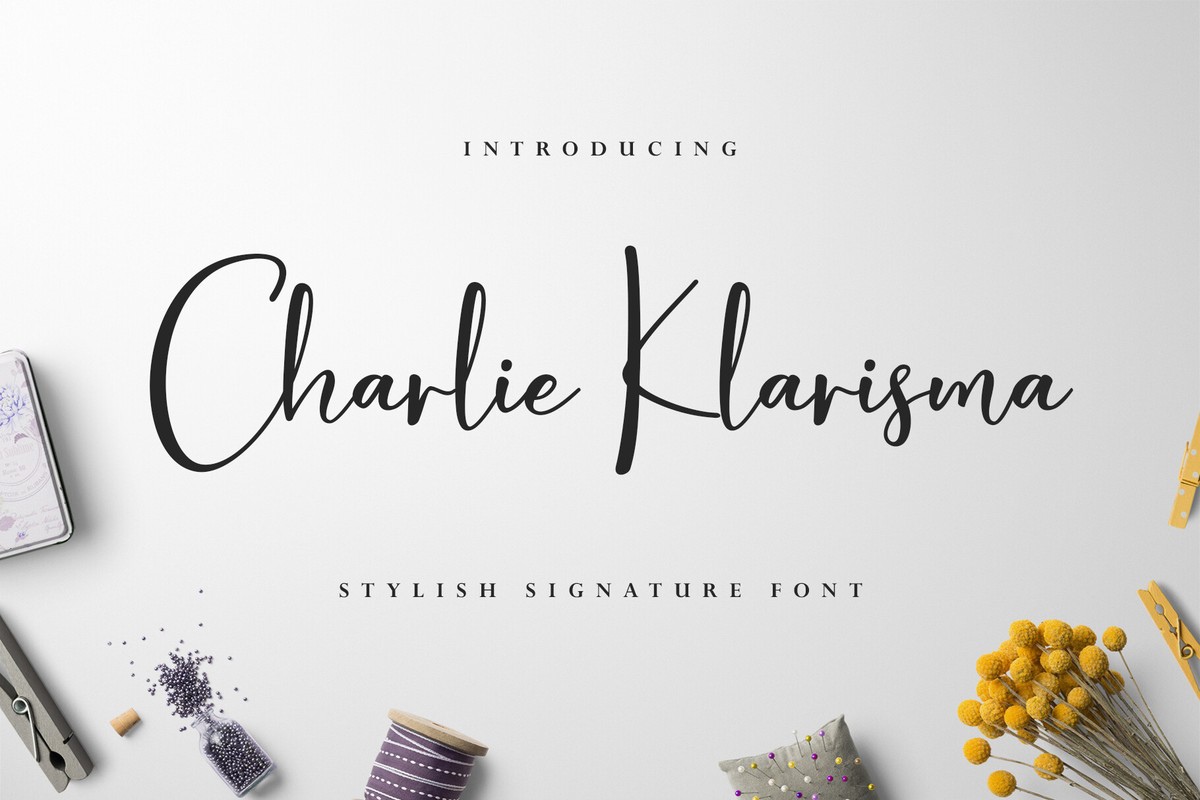 Пример шрифта Charlie Klarisma Signature #1