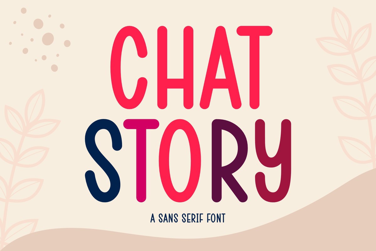 Пример шрифта Chat Story #1