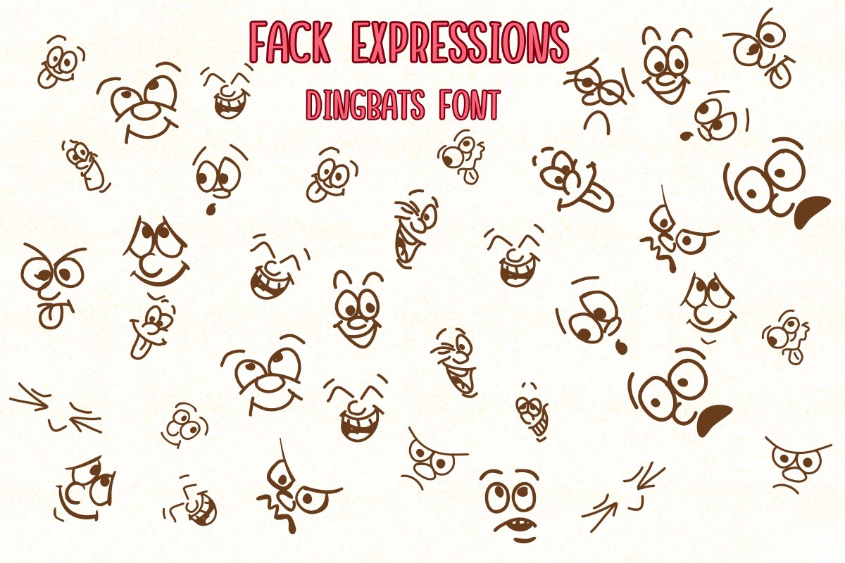 Пример шрифта Fack Expressions #1