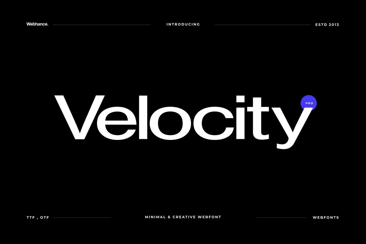 Пример шрифта Velocity #1