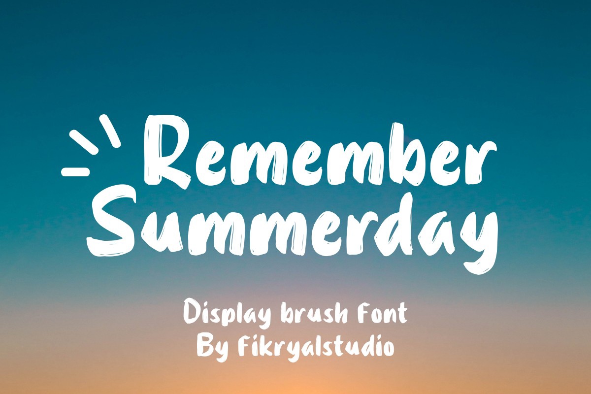 Пример шрифта Remember Summerday #1