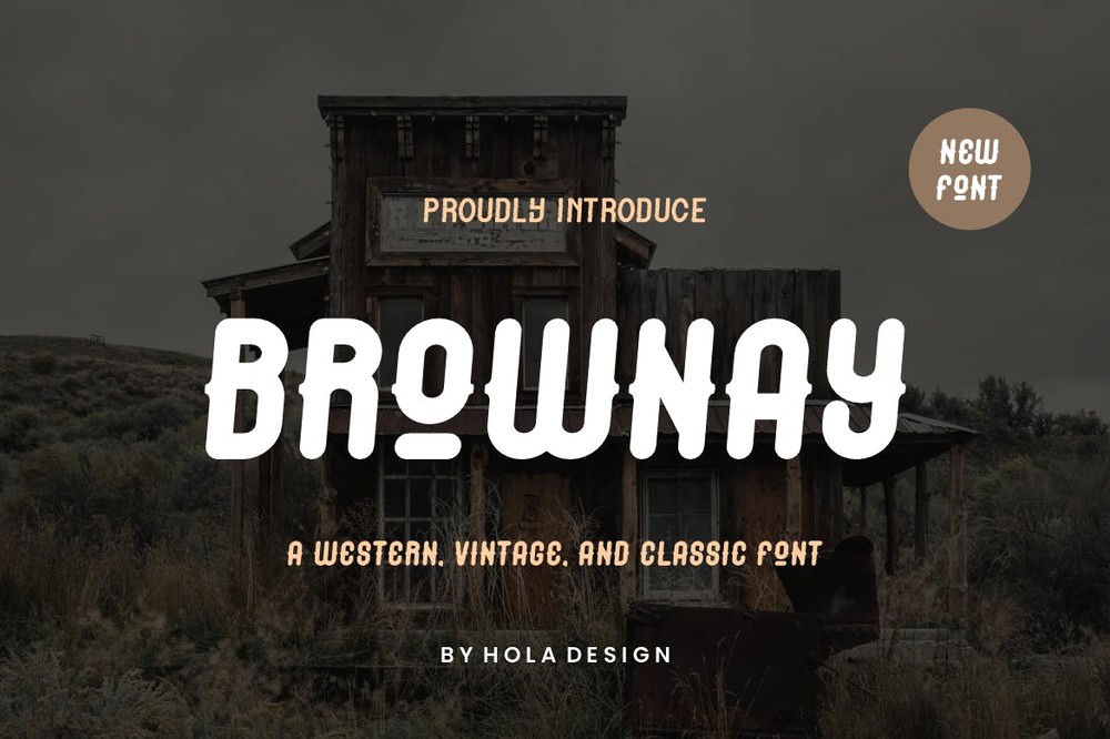 Пример шрифта Brownay #1