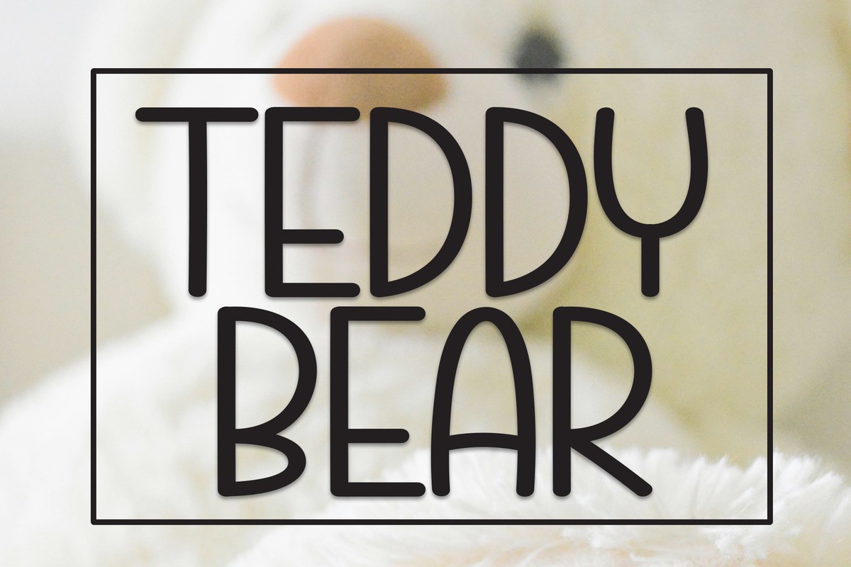 Пример шрифта Teddy Bear #1