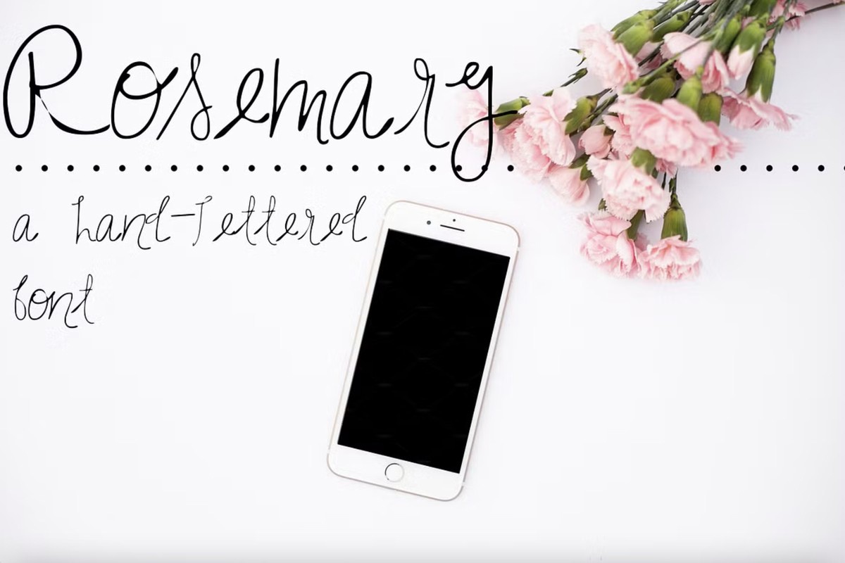 Пример шрифта Rosemary #1