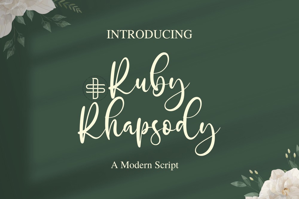 Пример шрифта Ruby Rhapsody #1