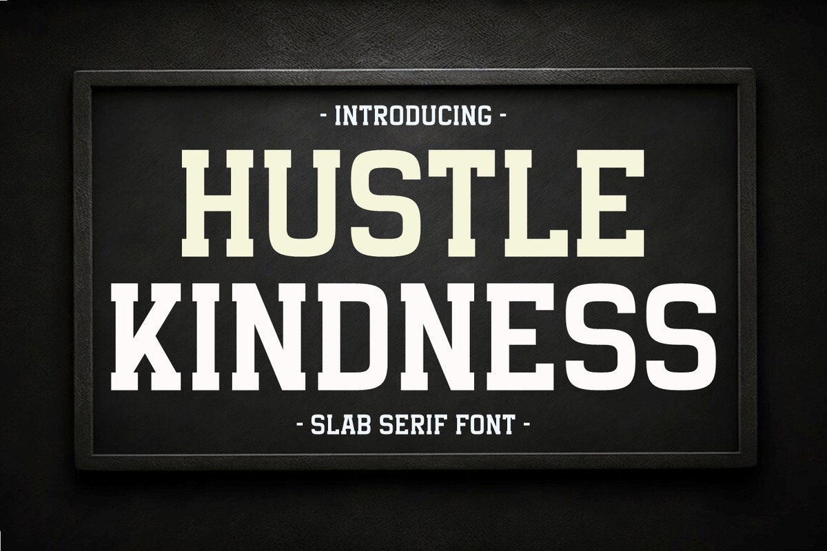 Пример шрифта Hustle Kindness #1