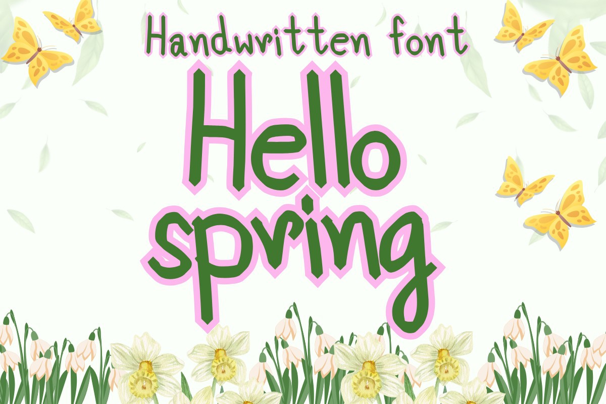 Пример шрифта Hello Spring #1