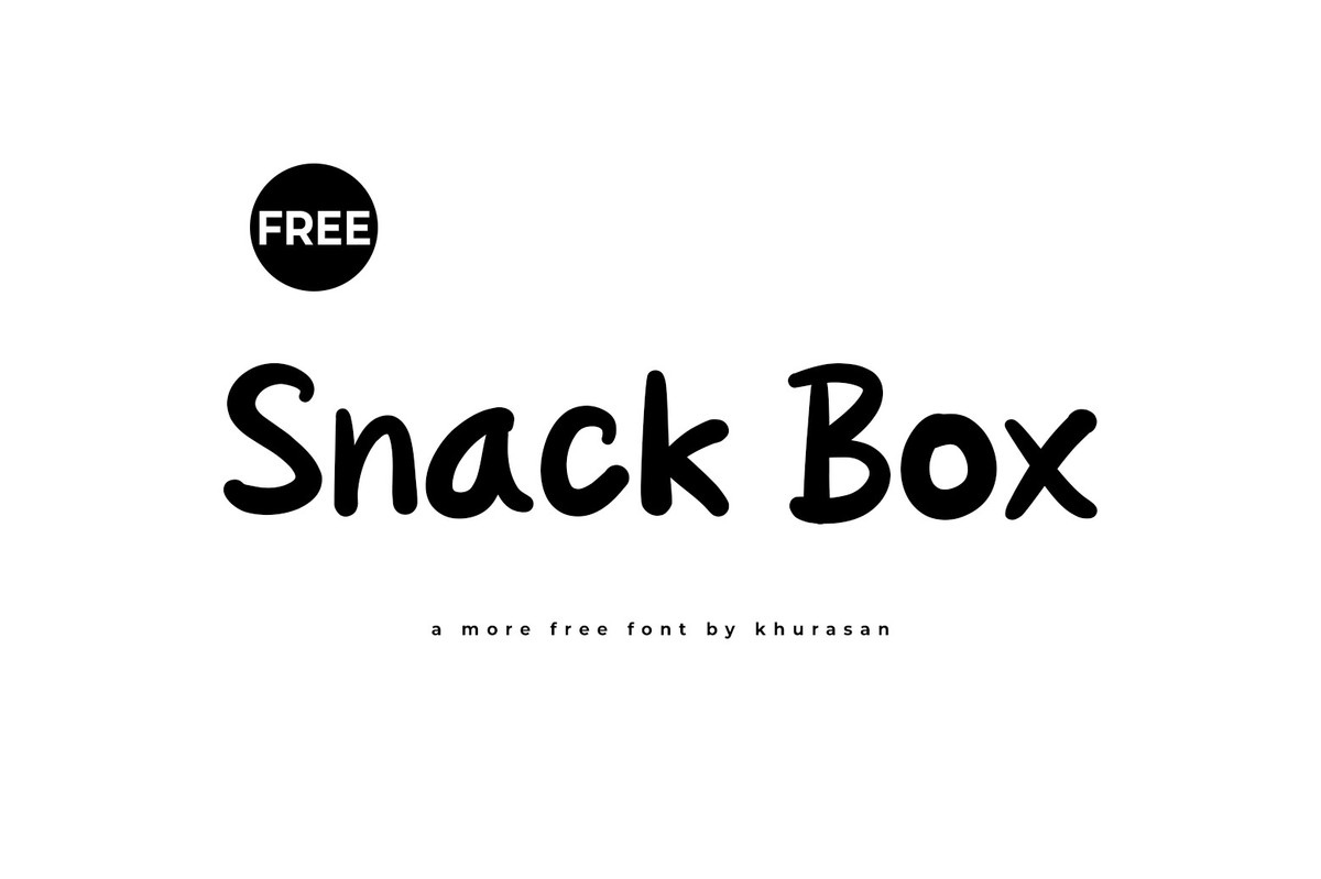 Пример шрифта Snack Box #1