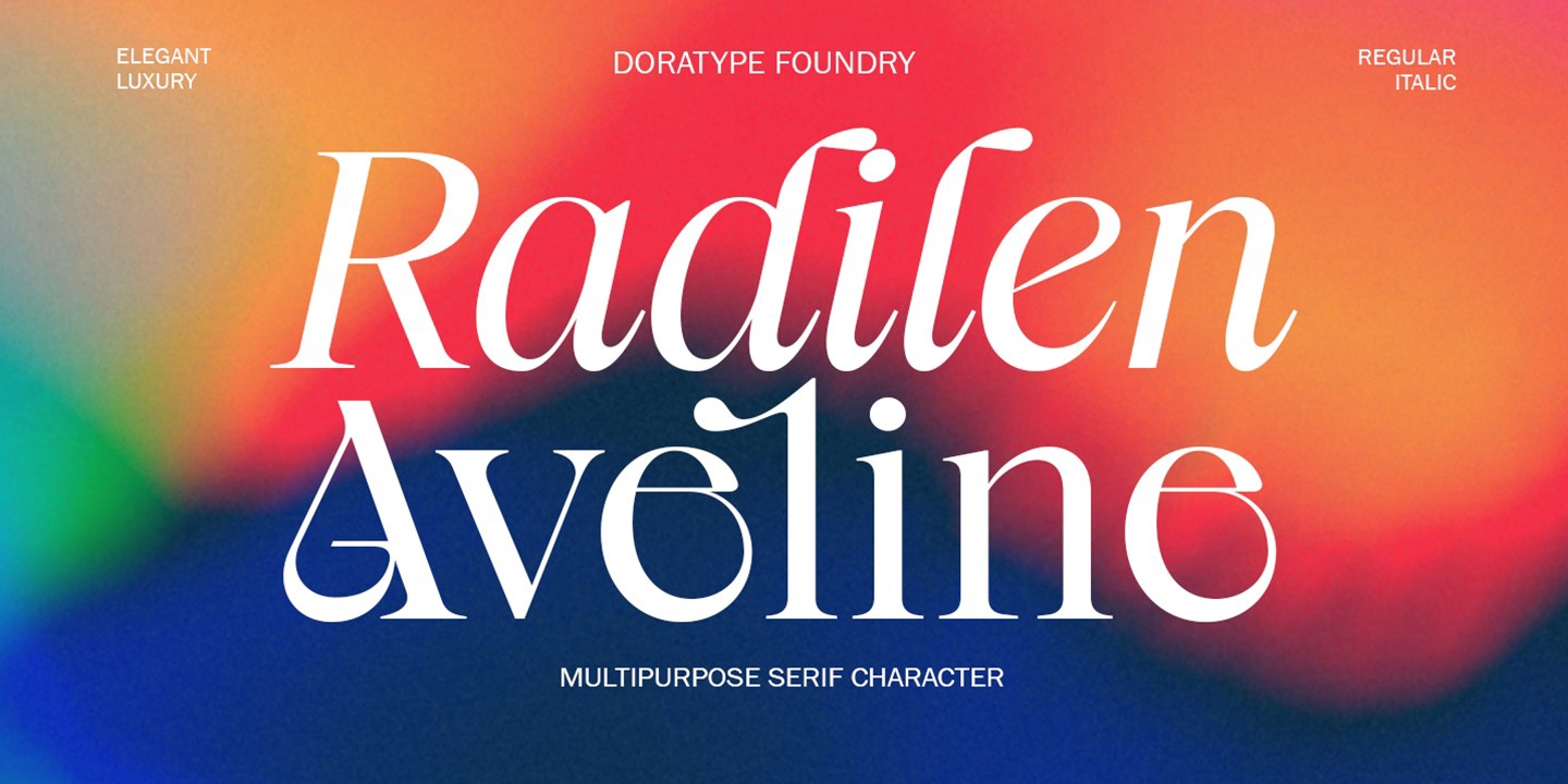 Пример шрифта Radilen Aveline #1