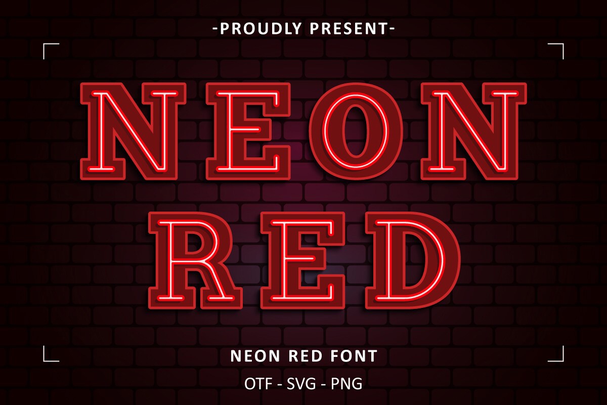 Пример шрифта Neon Red #1