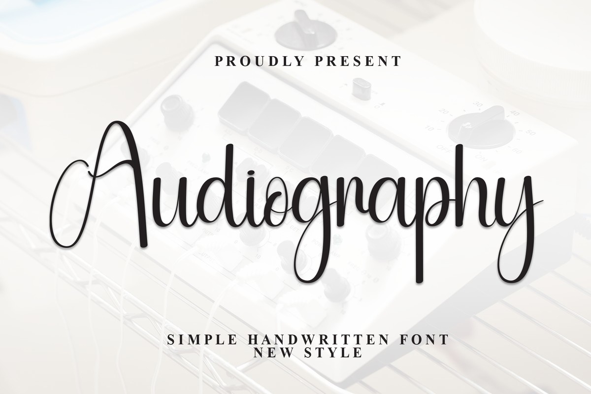 Пример шрифта Audiography #1