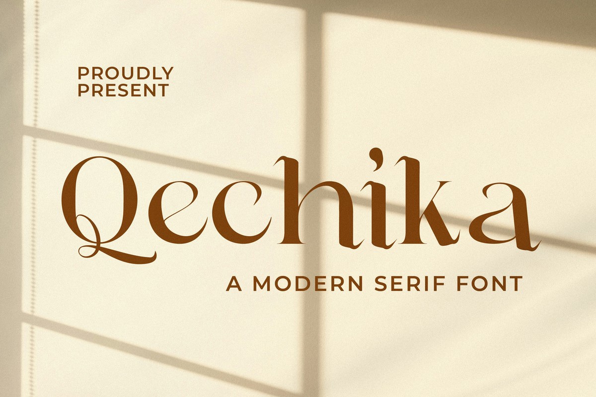Пример шрифта Qechika #1