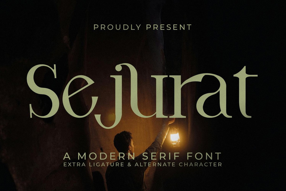Пример шрифта Sejurat #1