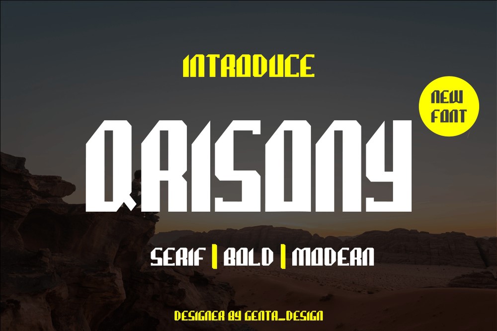 Пример шрифта Qrisony #1
