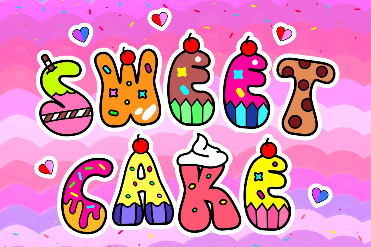 Пример шрифта Sweet Cake #1