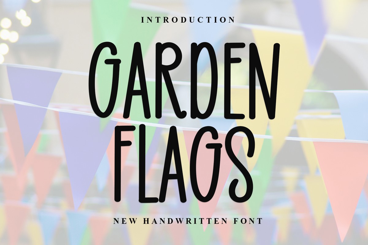 Пример шрифта Garden Flags #1