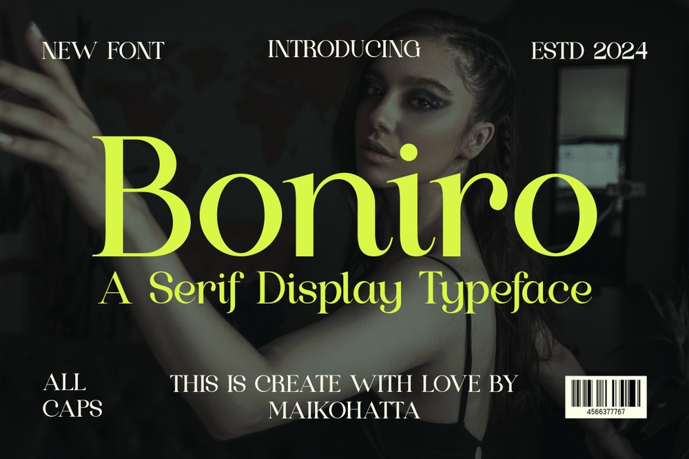 Пример шрифта Boniro #1