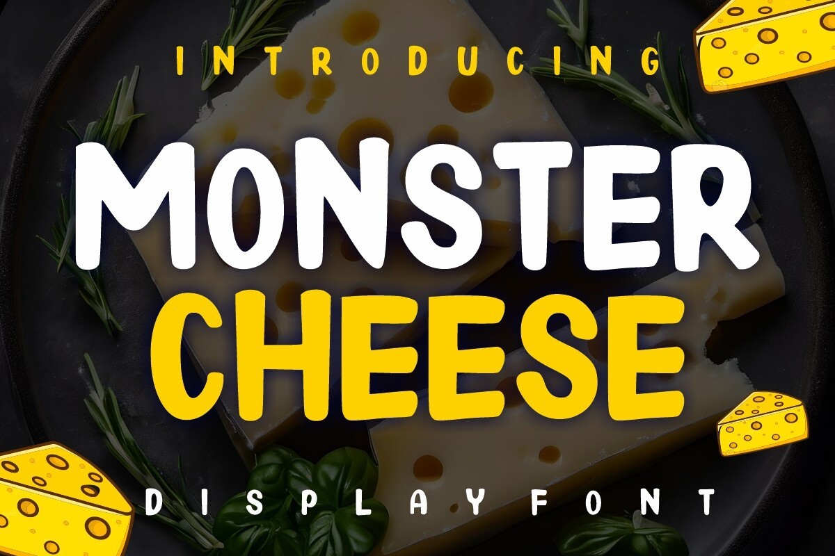 Пример шрифта Monster Cheese #1