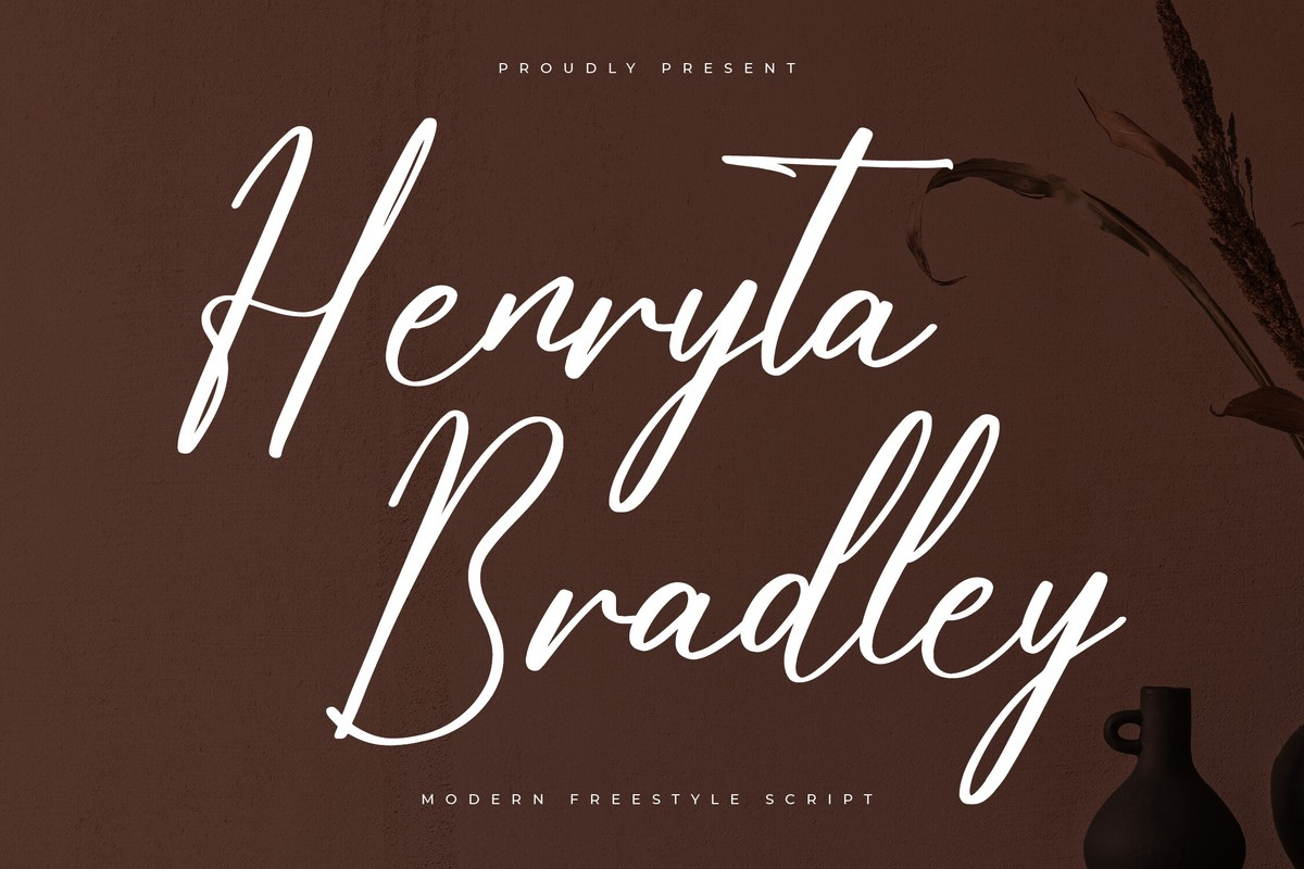 Пример шрифта Henryta Bradley #1