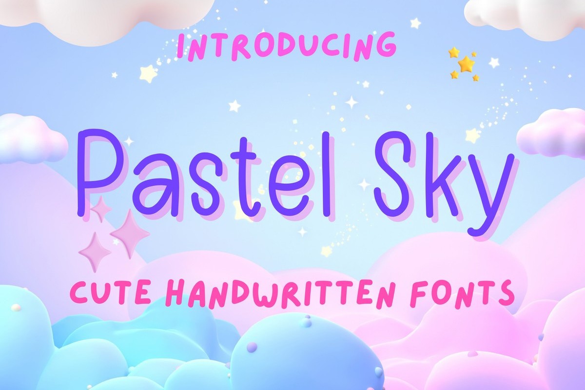Пример шрифта Pastel Sky #1