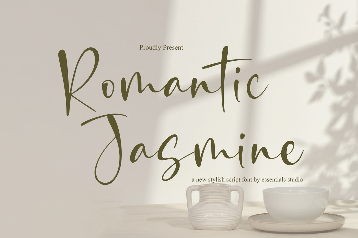 Пример шрифта Romantic Jasmine #1