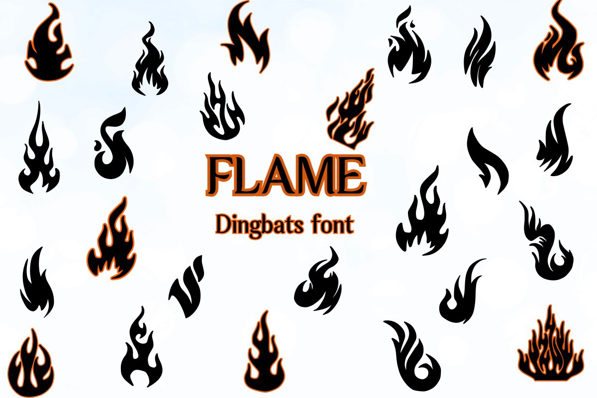 Пример шрифта Flame #1